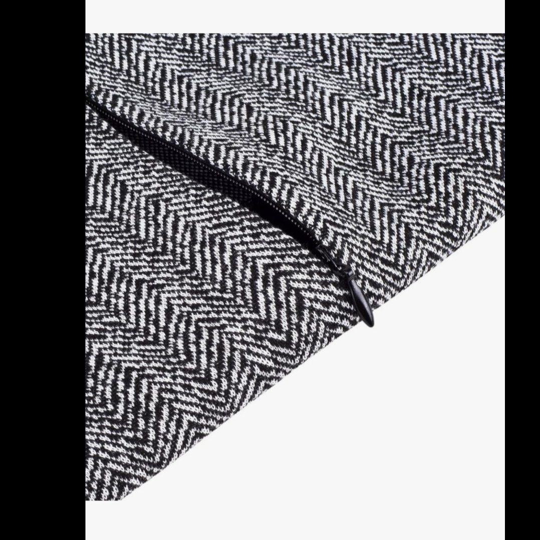 Classic Black & Herringbone Dress photo 4