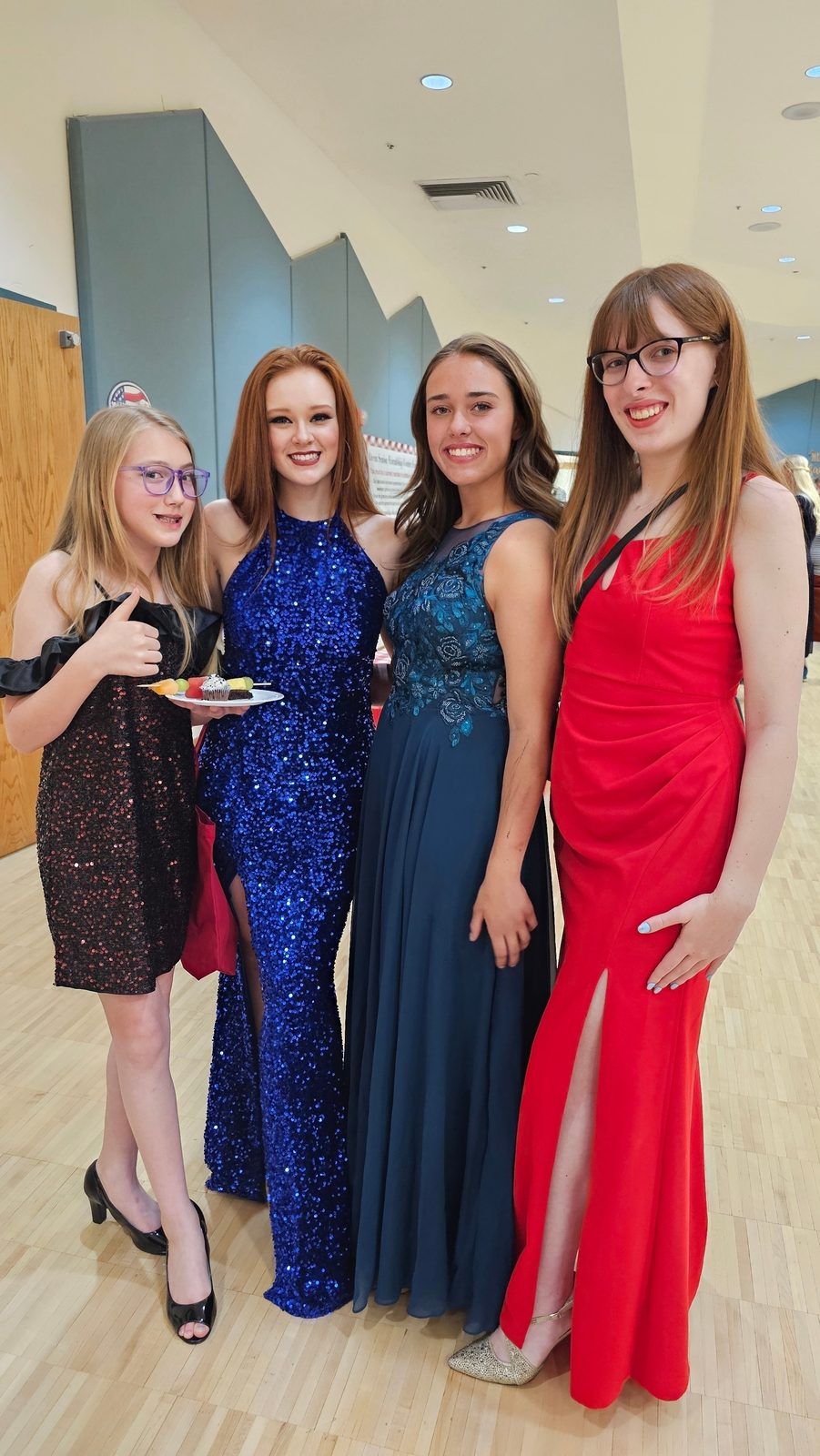 Royal Blue Sequin Gown photo 1